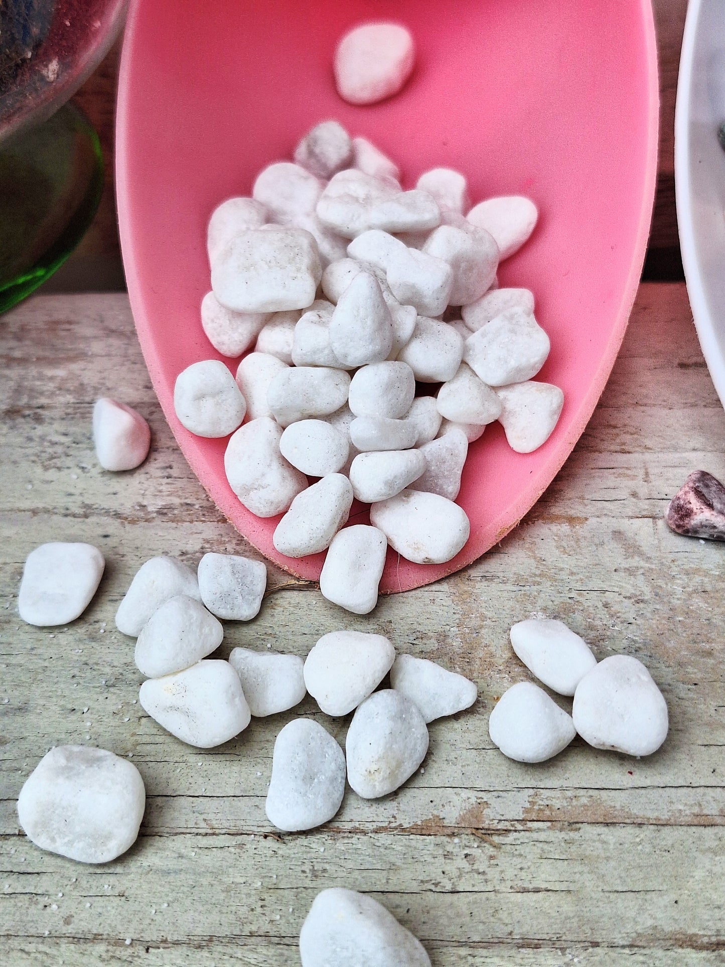 White pebbles