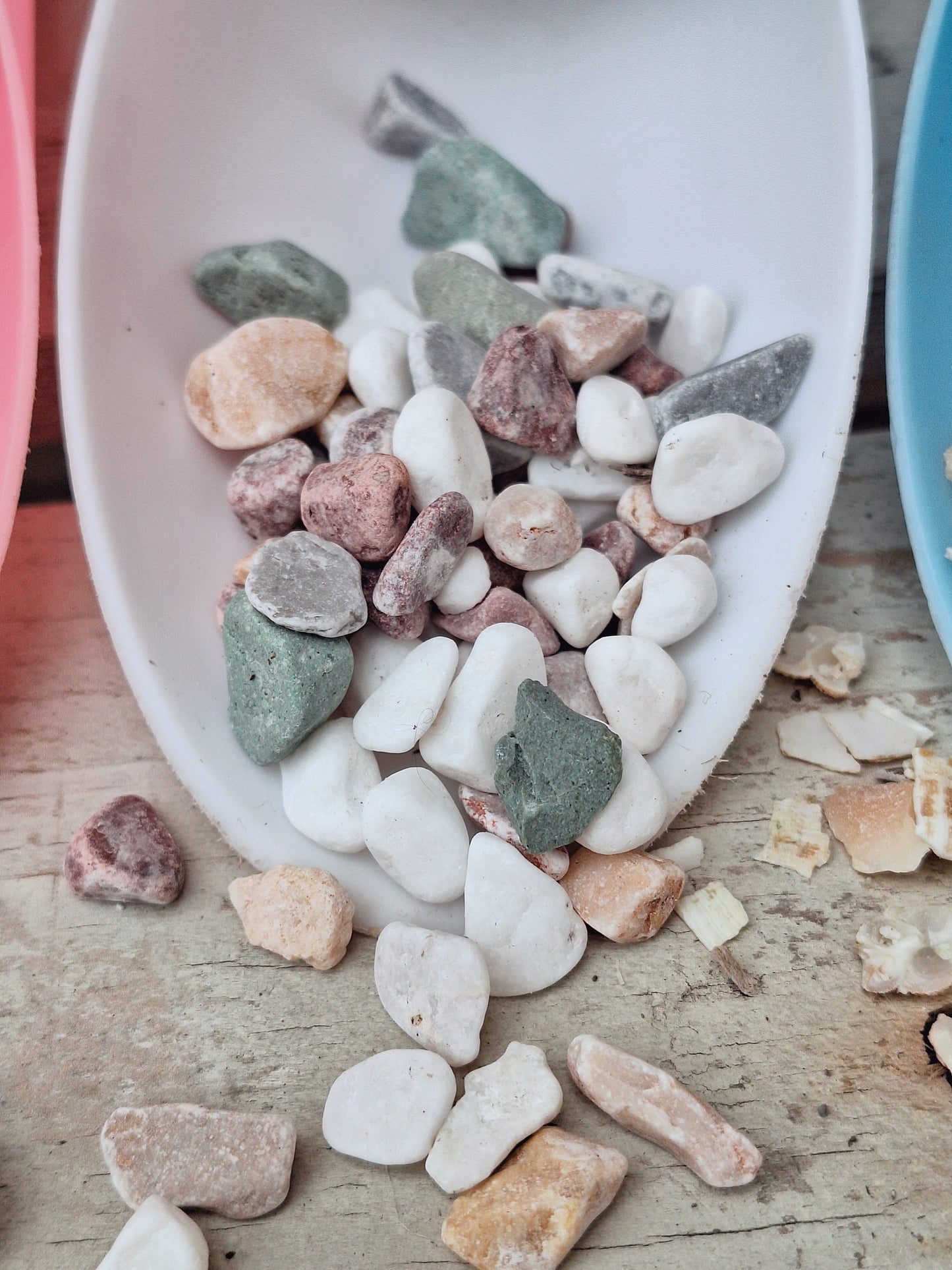 Multi coloured mini pebbles