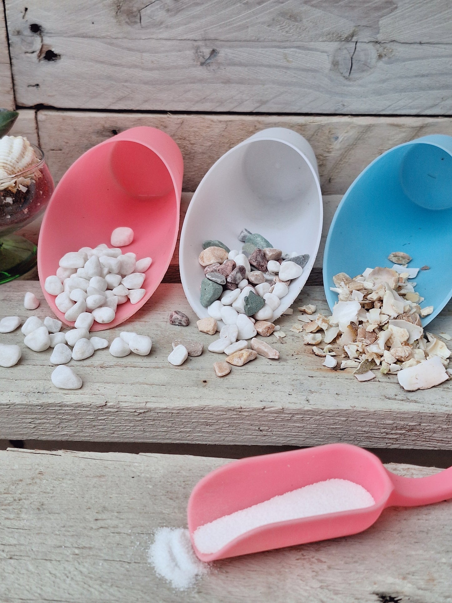 Multi coloured mini pebbles