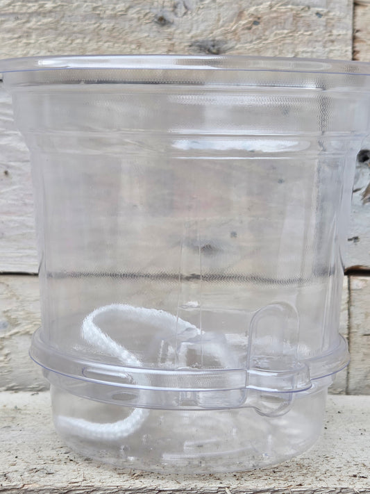 Clear Self-Watering Nursery Pot – 12cm x 11.5cm with 3cm Water Reservoir